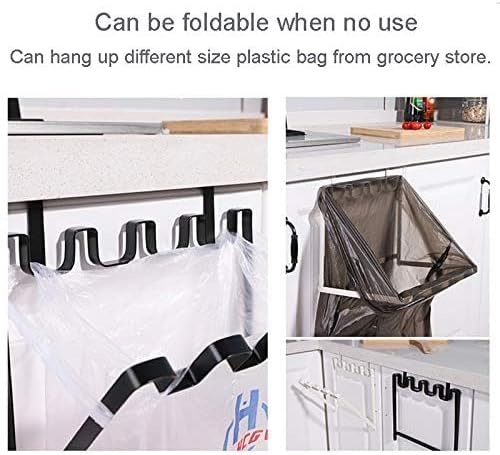 Miniatura 5 de DT Soporte de bolsa de basura colgante para armario de cocina apto para bolsas de plástico de diferentes tamaños