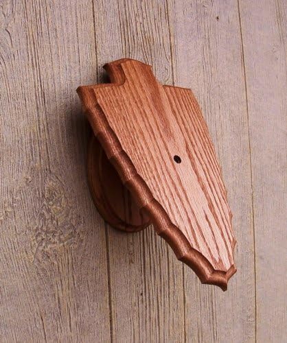 The Taxidermists Woodshop Solid Oak Arrowhead European Skull Mount Pedestal Plaque