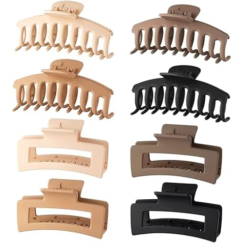WUBAYI 8Pcs Non-Slip Claw Hair Clips Cover