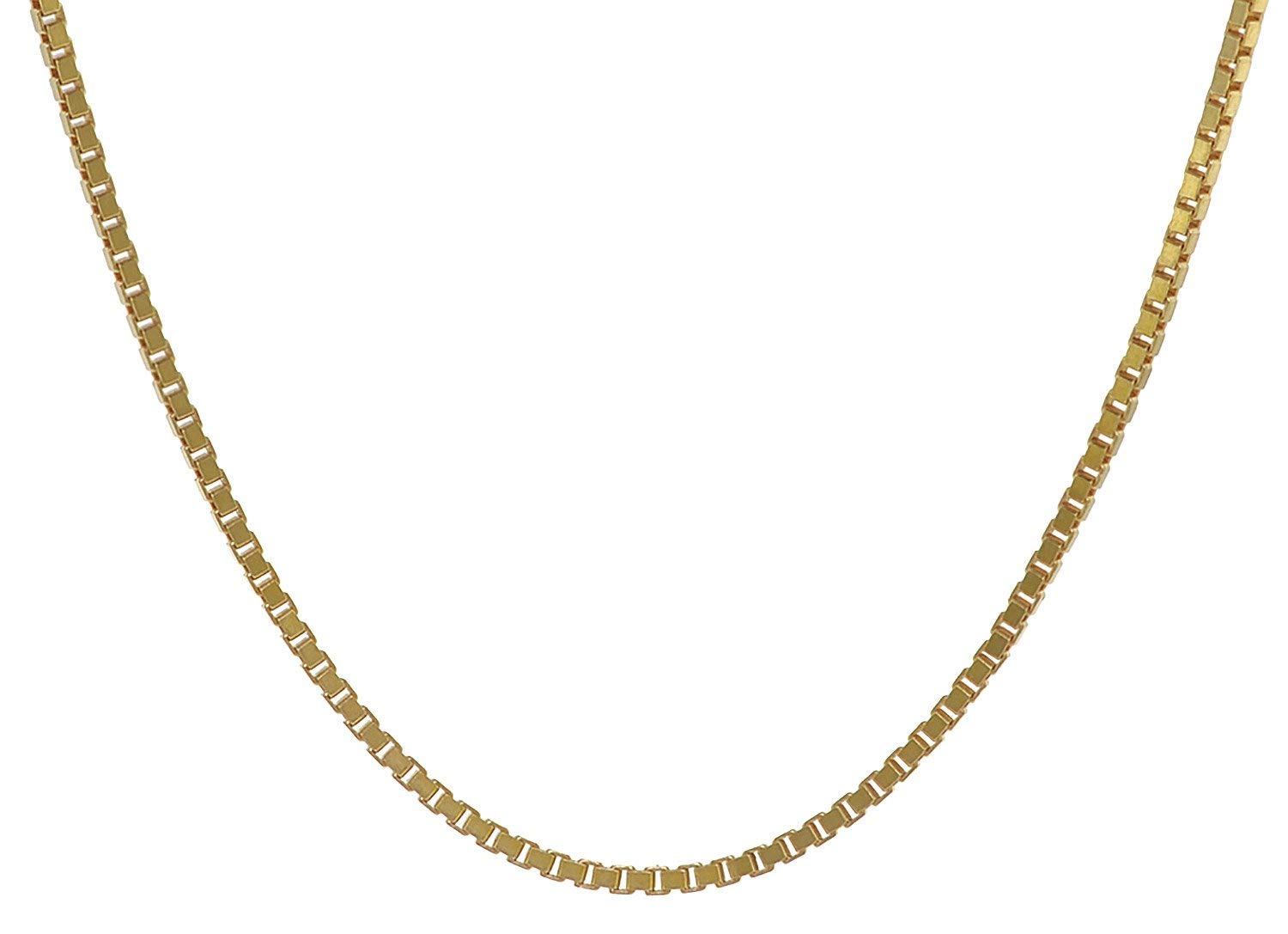 trendor feine Veneziakette Gold 333 / 8K mit Zwischenöse Breite 0,9 mm | zauberhafte Halskette aus Echtgold, dieser Halsschmuck ist eine wunderschöne Geschenkidee