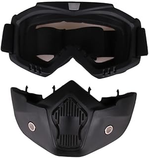 BESPORTBLE Capacete De Equitação Capacete De Máscara Facial Capacetes De Capacetes De Máscara De Capacete De Capacetes De Moterbike Máscara Destacável Óculos De Motor Capacete Óculos De