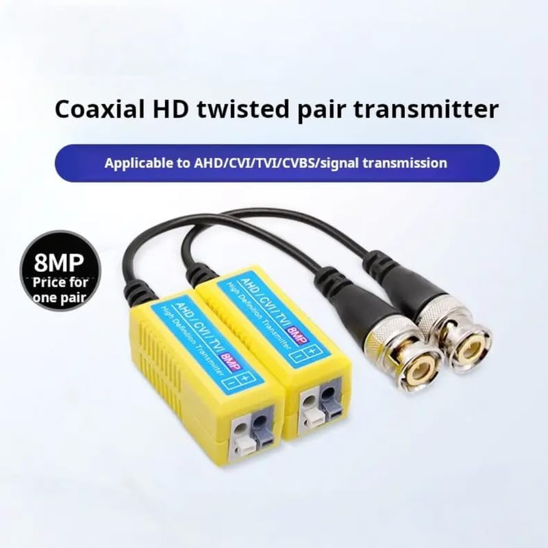 Image of Video Balun | 8MP (Pack of 5), 4K Passive HD BNC Video Balun Transceiver Transmitter Via Rj45 Cable AHD /TVI /CVI /CVBS for Full HD CCTV DVR Security Surveillance Camera System