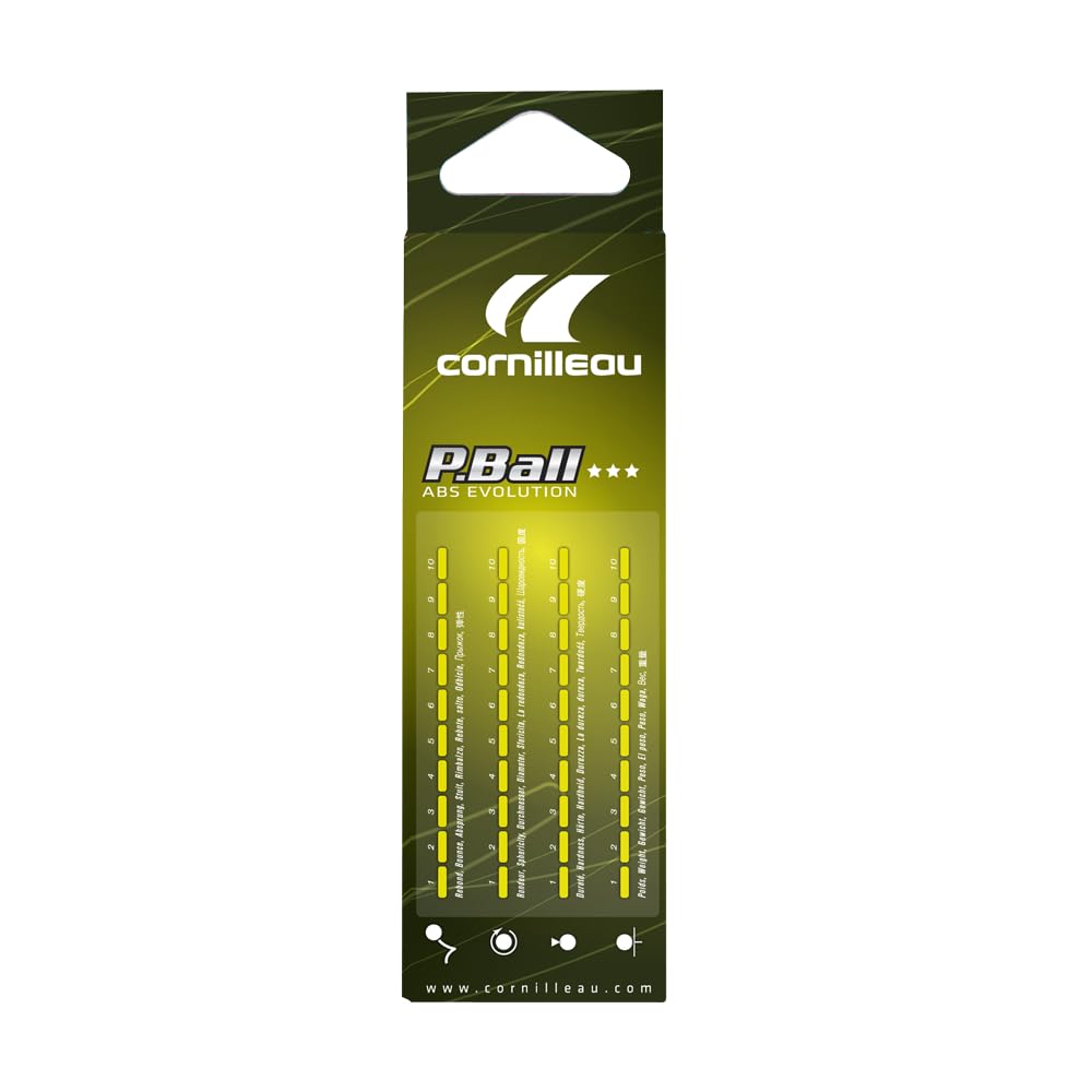 Cornilleau - Balles P-Ball ABS Evo ITTF X3 310555 Blanc Taille Unique