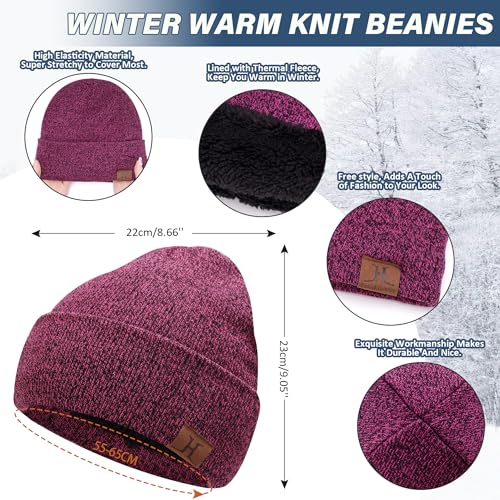Image of FZ FANTASTIC ZONE Winter Beanie Hats Scarf Touchscreen Gloves for Men Women
