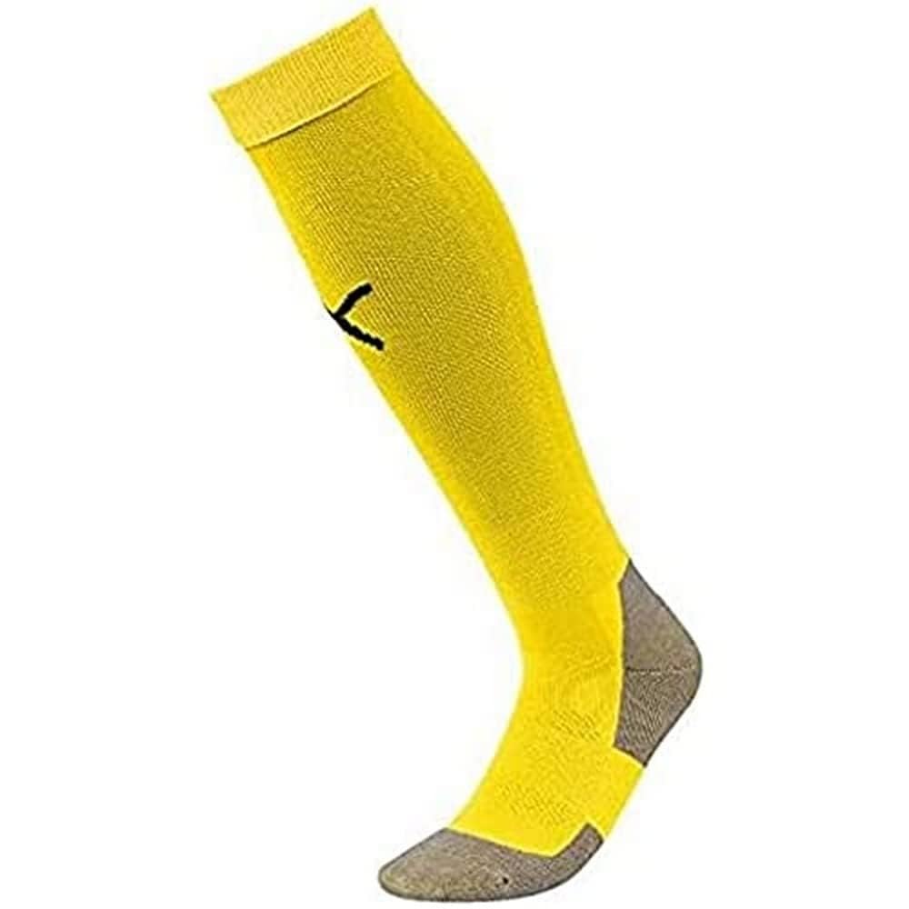 PUMA Men's Team Liga Core Football Socks, Cyber Yellow-Puma Black, 5 UK
