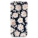 Iphone 5c Case, JAHOLAN White Daisy Clear Bumper Hard Plastic Case Silicone Skin Cover for Apple Iphone 5C