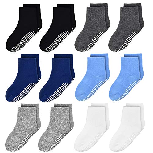 ELUTONG Anti Rutsch Socken Kinder Baby Jungen Socken - 12 Paar ABS...