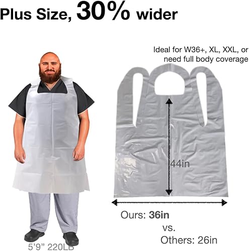 Miniatura 2 de Urby Delantales desechables de cobertura completa para adultos. Material plásticopoliéster. Bueno para pintura, fiesta de picnic y usos médicos