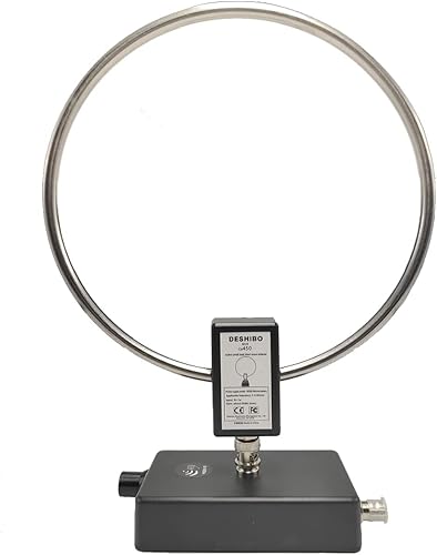 Miniatura 9 de GA800 Antena activa de bucle de radio de onda corta con cable BNC 10KHz-159MHz Antena de recepción portátil para radioaficionado