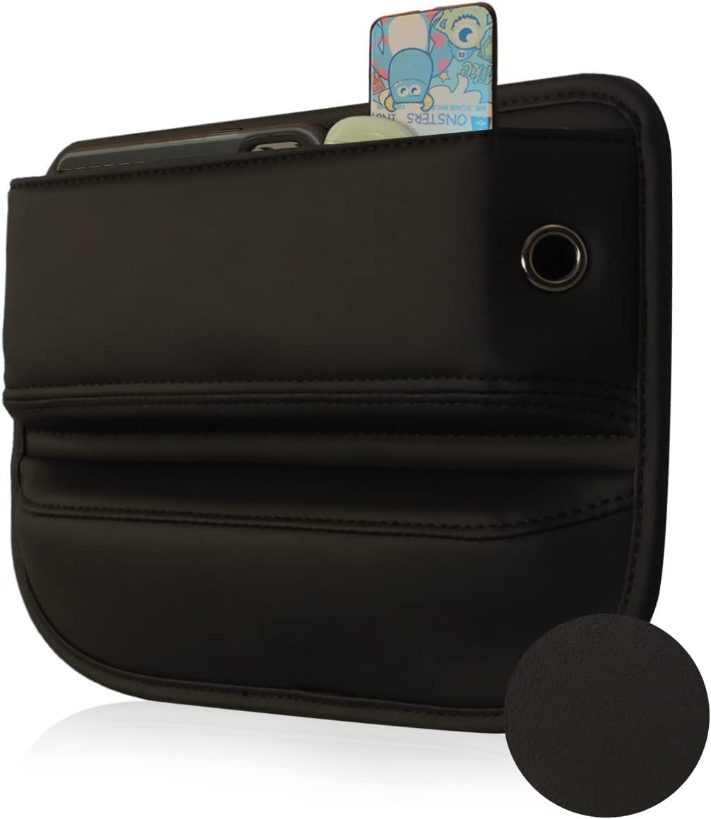 Sponsored Ad – SYOSI Car Seat Gap Storage, Leather Car Accessories for Front Seat Premium Car Essential Storages, Adjustable Console Car Organizers Between Seats for Phones, Glasses, Keys, Cards