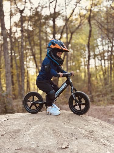 Image of Strider 12 Pro, Aluminum Balance Bike for Kids Aged 1-5 Years, Black Pearl | No-Pedal Pro Balance Bike, Ultralight Aluminum Frame, Adjustable Seat, Never-Flat Foam Rubber Tires, Easy Assembly
