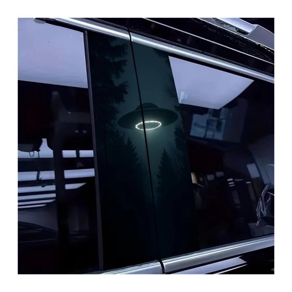 Bertdcx One Color Car B-Pillar Stickers Self Adhesive Matte Effect Starry Sky Pattern Auto Parts