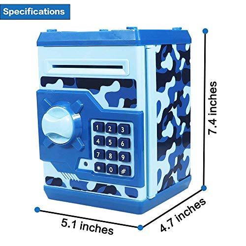 Totola Piggy Bank Electronic Mini Atm For Kids Baby Toy, Safe Coin Banks Money Saving Box Password Code Lock For Children,Boys Girls Best Gift(Camouflage) #TOP2