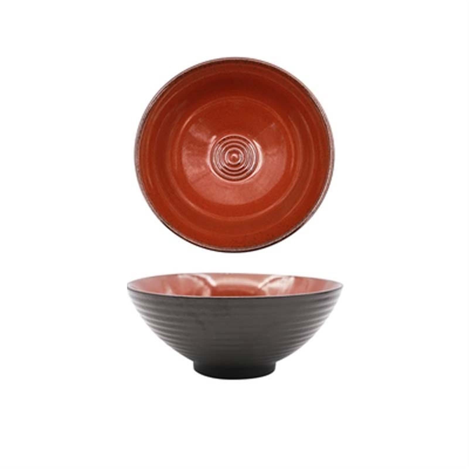Grand bol à soupe en céramique artisanale pour nouilles et ramen