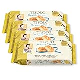 Tesoro Vanilla Cream by Pasticceria Matilde Vicenzi | Vanilla Cream Filled Puff Pastry Patisserie | Dairy, Kosher | Made in Italy | 4.41oz (125g) Box, 4-Pack