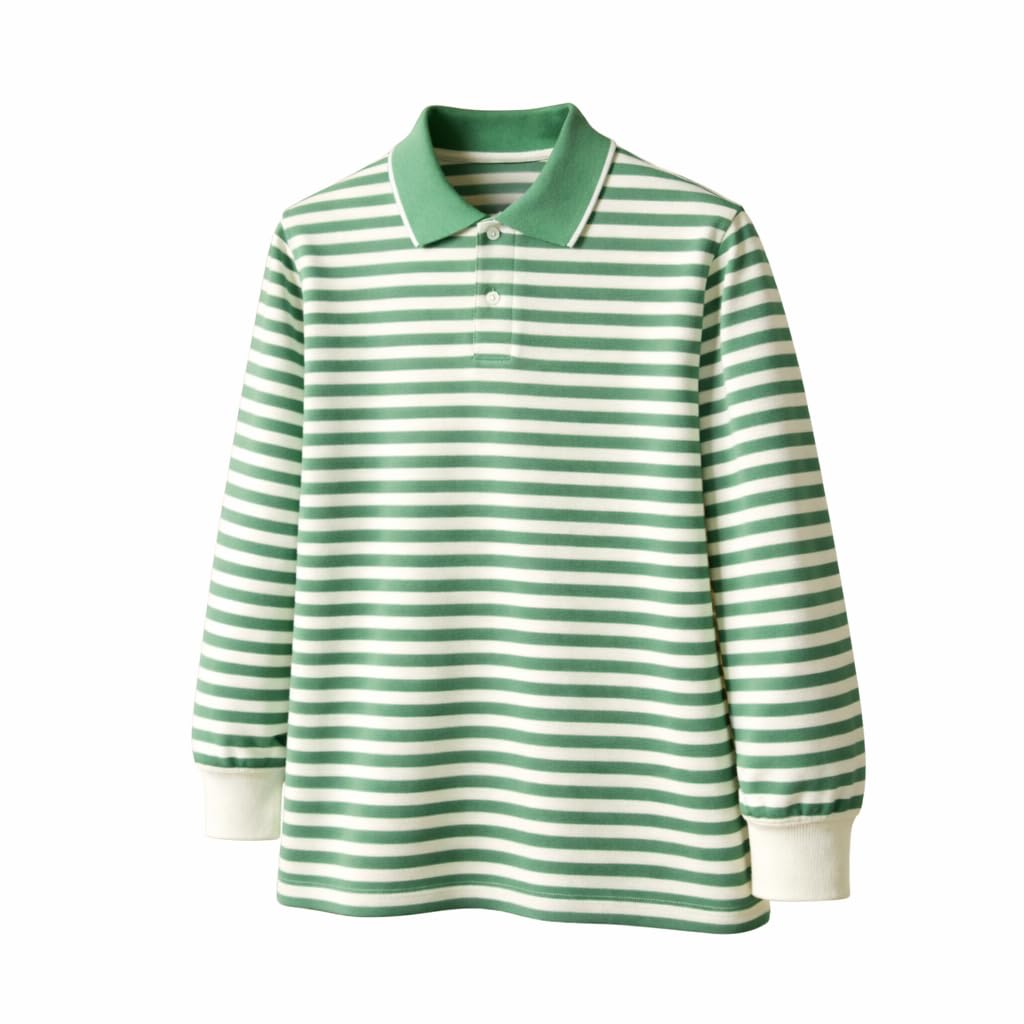 Women’s Striped Polo T-Shirt | Full Sleeves | Collared Casual Cotton Tee | Regular Fit Top-M7744-picture-50