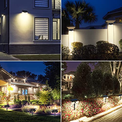 Crepow Solar Spotlights Outdoor Solar Flood Lights, 32 Led Ip65 Waterproof Landscape Spotlights Dusk To Dawn Landscape Lights For Garden Garage Fence Driveway Porch (3000K Warm White, 2 Pack) #TOP1