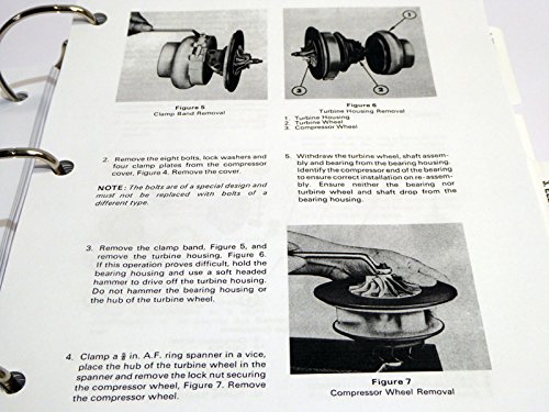 Diagrams for turbocharger clamp band and compressor wheel removal