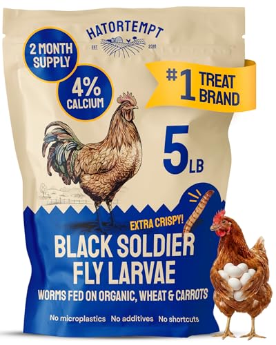 Image of Hatortempt 5lb Black Soldier Fly Larvae for Chickens, Calci Chicken Treats