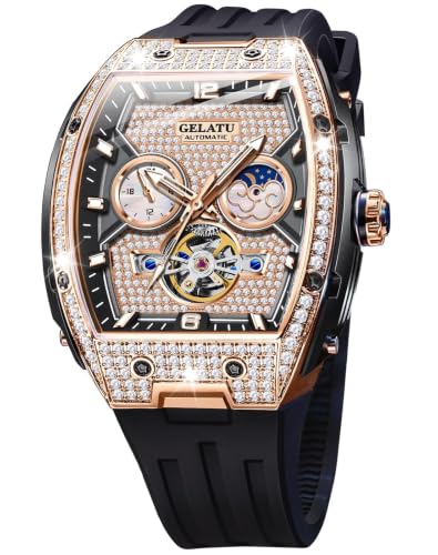Image of OLEVS Automatic Watches for Women Self Winding Luxury Diamond Ladies Watch | Women's Gold Mechanical Wrist Watch, Date Waterproof, Original Import Dress Gift,Reloj Para Mujer