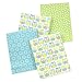 Carter's 4 Piece Flannel Receiving Blankets, Grey Owl/Grey/Blue/Green/White