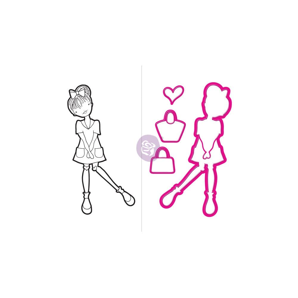 Prima Marketing JN Doll Stamp & Dies-Rosie