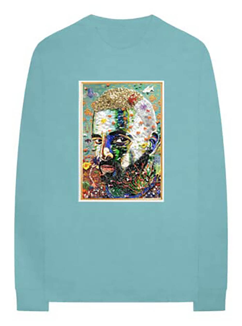 Maluma Unisex's #7dj Portrait Mint Long-Sleeve Tee, Medium