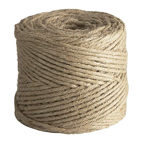 Natural Biodegradable Jute Twine, Rope for Crafts, Gift Wrapping, Packing, Gardening, Recycling and Wedding Decor - Strongest Tensile Strength 5-ply. 1 lb. - 254 feet