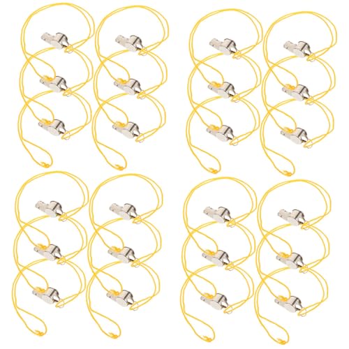 24 Pitos de Entrenamiento de Acero Inoxidable con Cordón miniatura 1