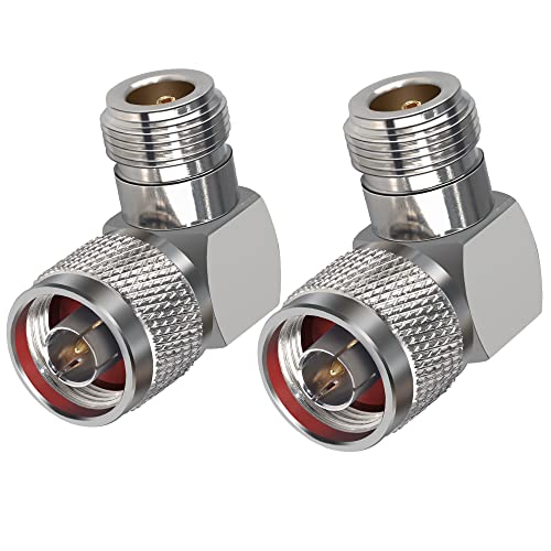 TUOLNK Right Angle N Type RF Adapter N Male to N Female 90 Degree for Wifi Antenna Coaxial Cable Pack of 2 - Image 4