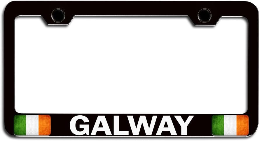 Makoroni - Galway Irish Bl Steel License Plate Frame, License Tag Holder