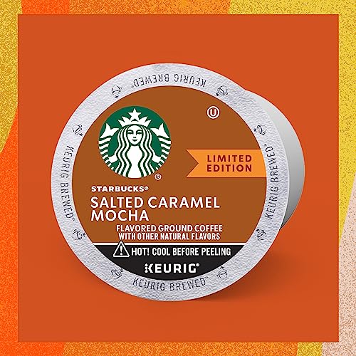 Image of Starbucks K-Cup Coffee Pods-Salted Caramel Mocha Flavored Coffee-100% Arabica-Naturally Flavored-1 box (10 pods)