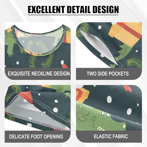 senya Short Sleeve Pajamas Sets Summer Cotton Sleepwear Crocodiles Gifts Hats4