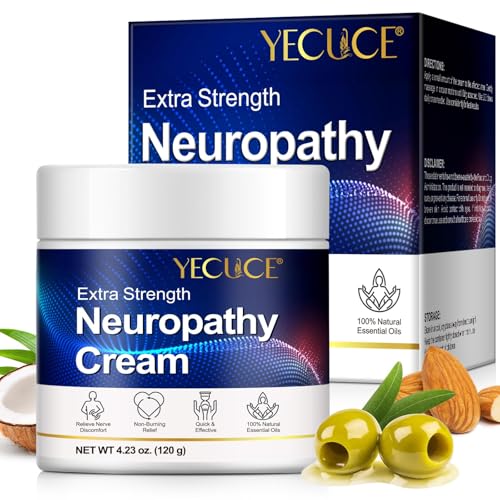Neuropathy Relief Cream Extra Strength 120G for Foot Hands Legs Toes Back Rrelief from Nerve Muscle & Joint Discomfort Natural Formula with Ginger & Essential Oils