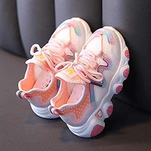 Toddler Girls Sneakers Kids Baby Mesh Breathable Comfortable Lace Up Soft Shoes Slip On Walking Running Tennis Shoes3