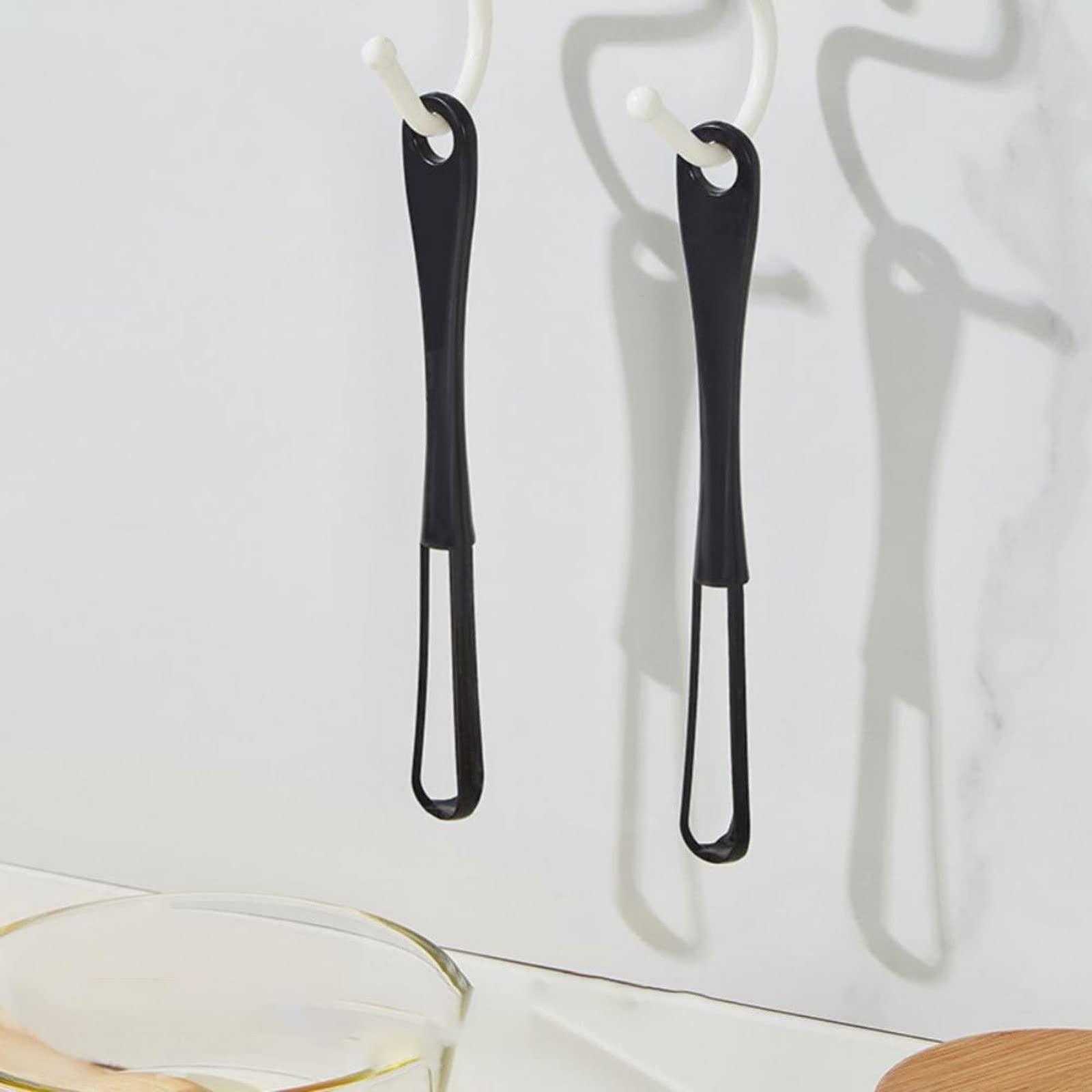 Batidor de huevos reutilizable, mini cuchara batidora de huevos con mango ligero, batidor manual de huevos de mano, batidor de huevos de crema, utensilio de cocina