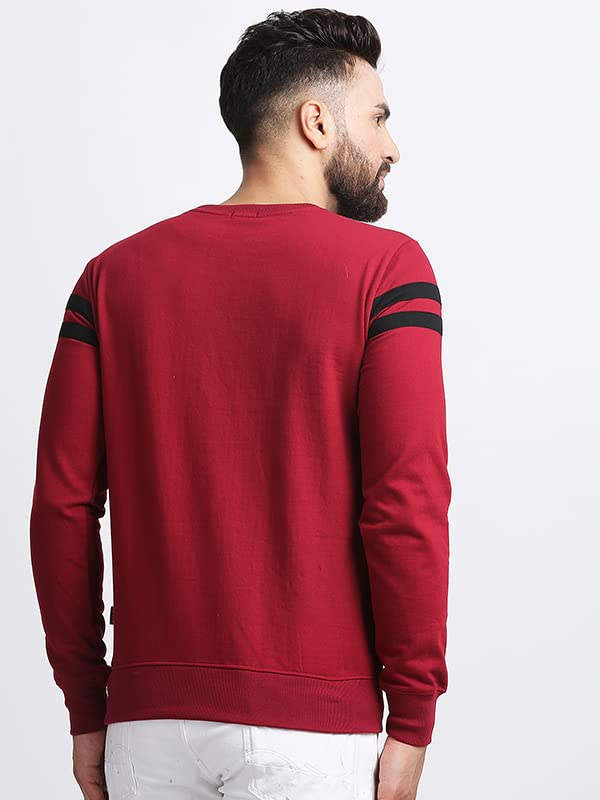 Image of RodZen Men's Fleece High Neck Solid Sweatshirts