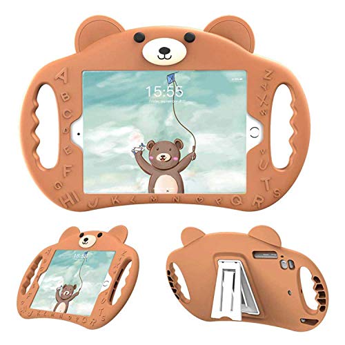 Hülle für iPad 7.9 Zoll, iPad Mini 1/2/3/4 Generation Kinder Silikon Stoßfest Schutzhülle Mit Griff Ständer, Apple Tablet Schutz Cover Zubehör