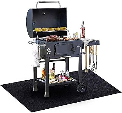 Under The Grill Mat, (30 x 48 inches) ?BBQ Grilling Gear Gas Electric Grill – Use This Absorbent Grill Pad Floor Mat to Protect Decks Patios from Grease Splatter and Other Messes
