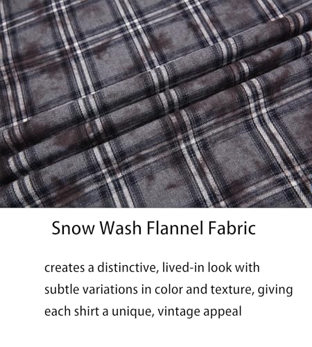 Alex Vando Mens Button Down Shirts Regular Fit Long Sleeve Casual Plaid Flannel Shirt