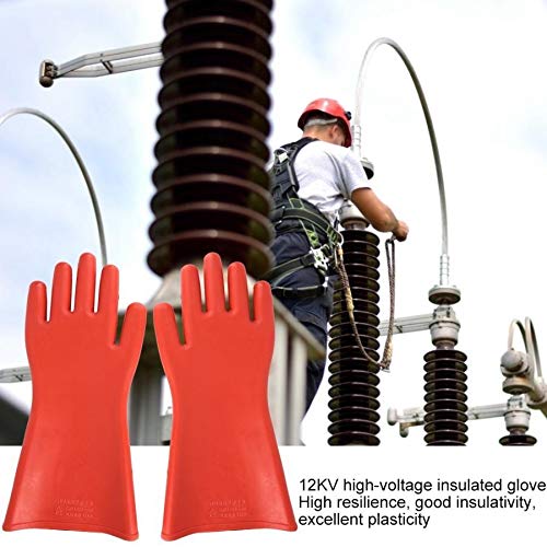 Gants de Travail résistant à l'usure Gants d'isolation Anti-électriques du Travail de sécurité prévention de fuites Gants en Caoutchouc Gant électricien Isolant