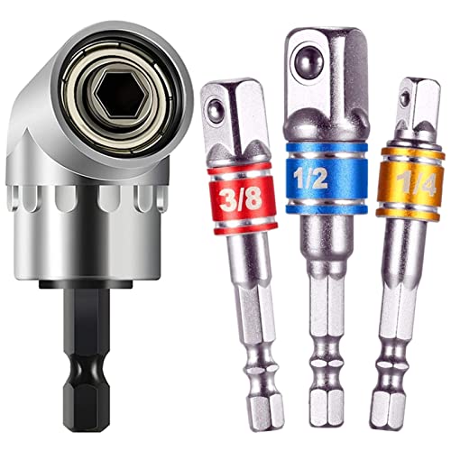 Impact Grade Driver Sockets Adapter Extension Set Drill Bit 3Pcs 1/4 3/8 1/2