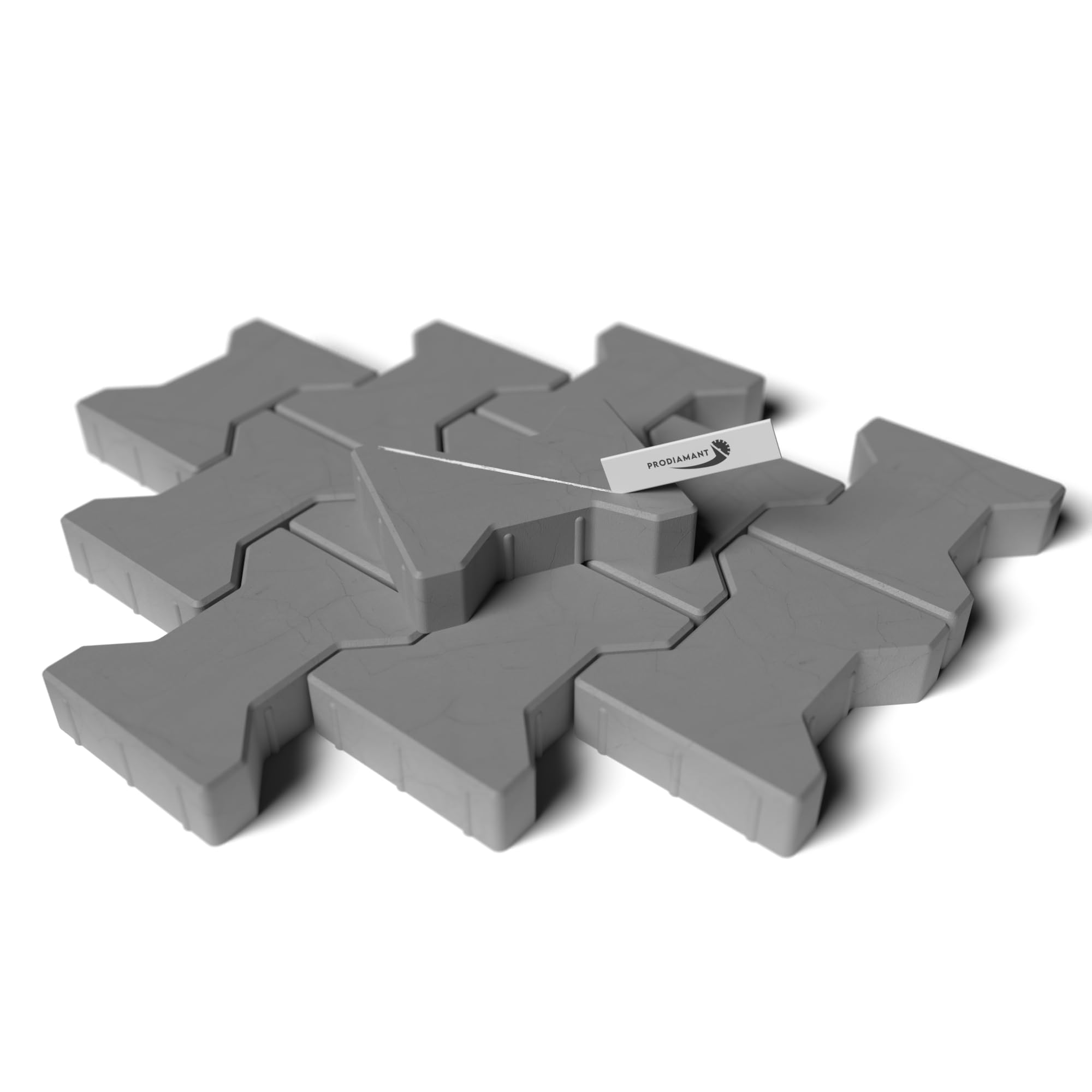 PRODIAMANT Pflastermarker Set - Bruchsicher, Langlebig, Wetterfest, Ideal für Bau, Garten und Handwerk, 5 Stück, 12cm x 3cm