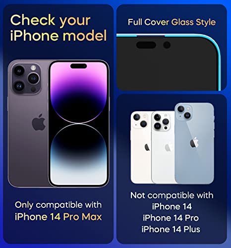 Zuslab 2 Pack Screen Protector For Iphone 14 Pro Max 6.7 Inch Tempered Glass With Easy Auto-Align Install Kit, Ultra Hd, Dust Proof, Bubble Free, Anti-Fingerprint, Full Coverage Case Friendly For Iphone 14 Pro Max #TOP1