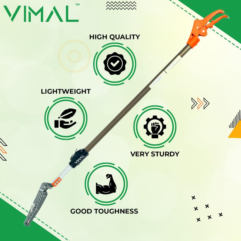 Image of Vimal Telescopic Long Reach Catcher | Aluminium Long Reach Grabber | Extendable Trash Picker Clip | Length 3 Feet 8 inch to 5 feet 4 inch