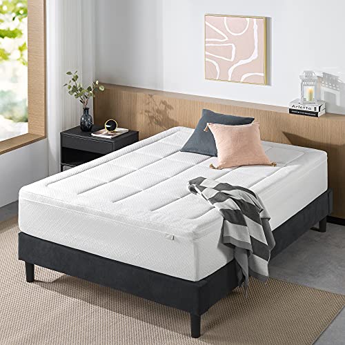 Image of Zinus 2 Inch Cloud Memory Foam Mattress Topper, Quilted Plush Mattress Topper, Green Tea Memory Foam Mattress Topper, Twin