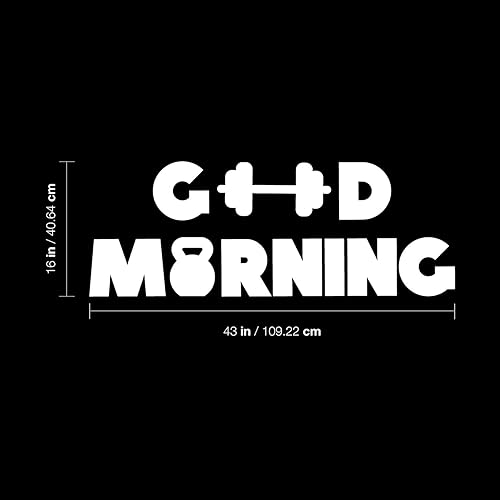Miniatura 4 de Vinyl Wall Art Decal - Good Morning - 16 x 43 - Trendy Motivational Positive Healthy Quote Sticker for Home Work Oust Room School Classroom Office