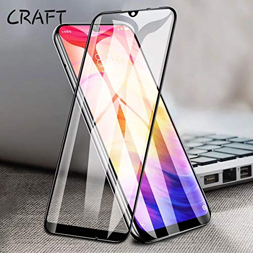 CRAFT Redmi Note 7 Pro Premium 6D Full Glue Tempered Glass Screen Protector Original with 9h Protection (Black)