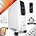 WiFi/WLAN günstig Kaufen-KESSER® 2500W Ölradiator mit WiFi App & Fernbedienung digitalem Display- elektrischer energiesparender Heizkörper mit 10 Rippen, Timer Zeitschaltuhr, 4 Heizstufen, Thermostat, Weiß