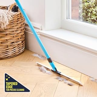 Minky Flexi Edge Blade Floor Sweeper, Flexible 180° Rubberised Blade, Extendable Multipurpose Squeegee, Window Cleaner & Bathroom Cleaner, Compact Design